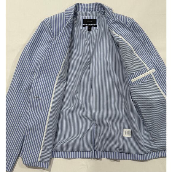 J Crew Women's Regent Blazer Blue and White Stripe Size 6 (092) - Picture 4 of 12
